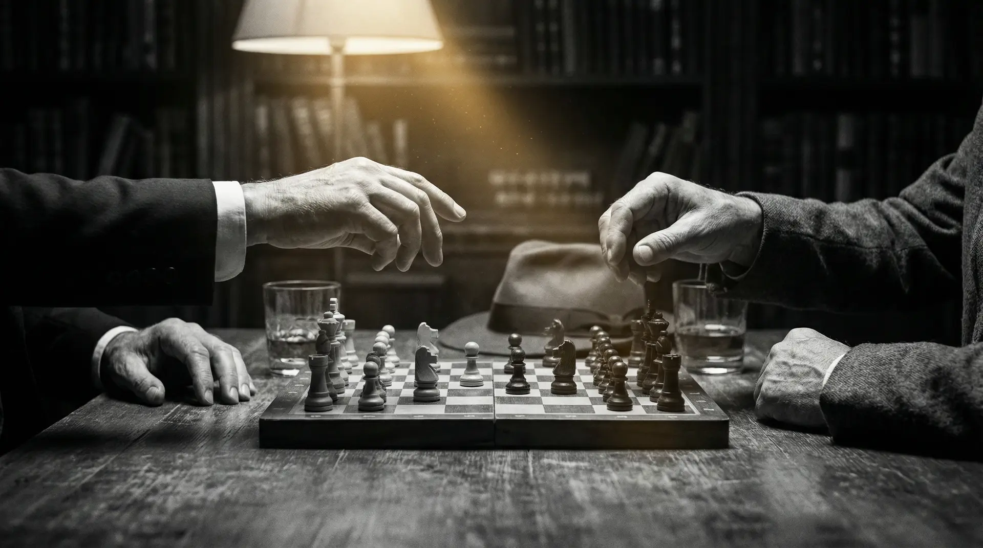 开心五深爱五婷婷 艺术探索系列 - 非线性叙事，棋盘上的对弈象征命运的交错